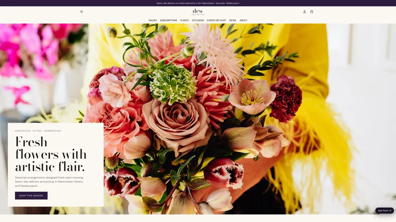 Dew Collective homepage