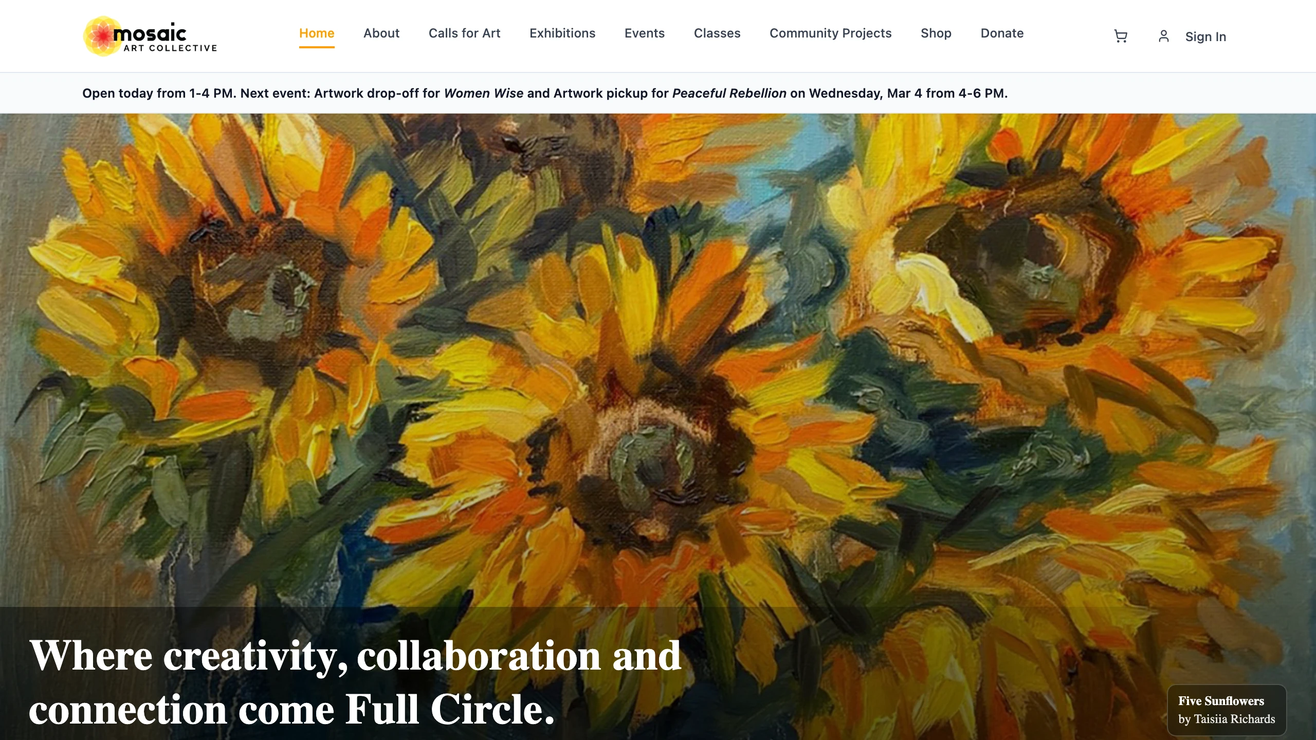 Mosaic Art Collective screenshot