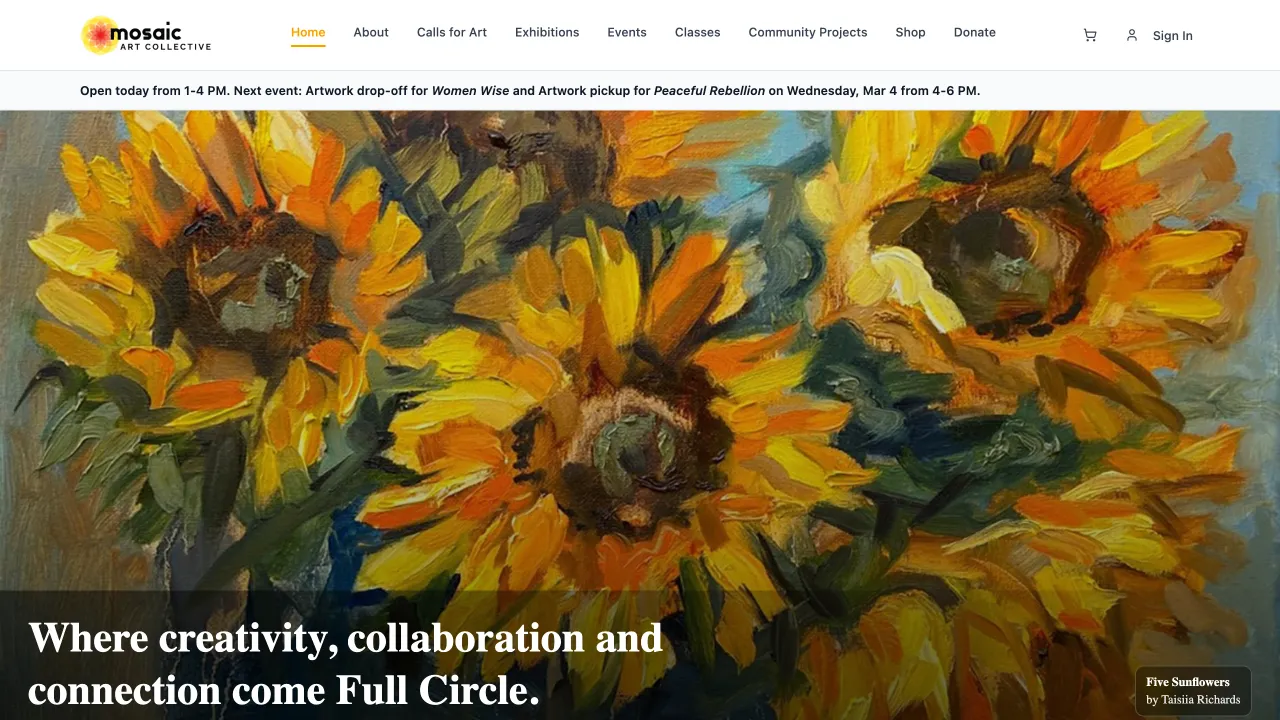 Mosaic Art Collective screenshot